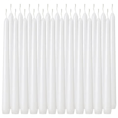 Tuyai 24 pack tall white taper candles 10 inch height