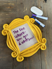 TV themed wedding decor reference for Friends fans