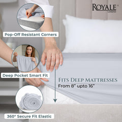 Silver bottom sheets twin fitted sheet with elastic edge