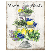 Twisted R Designs lemons and blueberries wall art 11x14 wrapped canvas