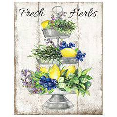 Twisted R Designs lemons and blueberries wall art 11x14 wrapped canvas