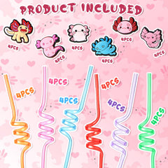Twisty plastic straws 10.2 inches long and 0.23 inches diameter