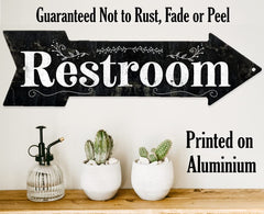 Gift oriented restroom sign made in Tomball Texas
