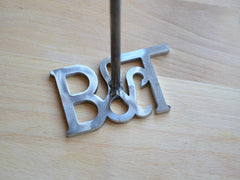 Branding iron with two initials and ampersand for personalized gifts