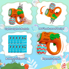Automatic bubble machine with one button operation