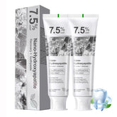 Two-pack hydroxyapatite toothpaste packaging