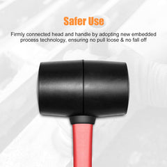 Fiberglass handle with non-slip grip on mallet