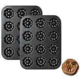 Two-pack mini bundt cake pans for baking