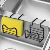 two-pack sponge holder for kitchen sink in stainless steel