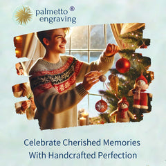 Compact size wooden ornament measures 2.8 x 3.9 inches