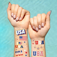 Fireworks and American flag USA tattoo designs