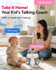 Interactive plush hamster repeats words in a funny voice
