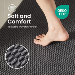 TYUU bath mat with non slip rubber backing