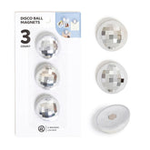 U Brands Disco Ball Locker Magnets silver set of 3 on a locker