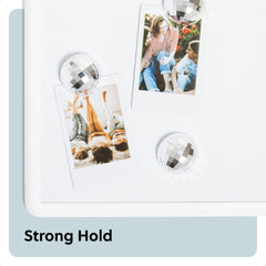 Three disco ball magnets for lockers on metal surface