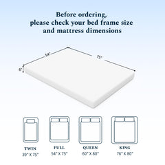 6inch memory foam mattress in a box packaging