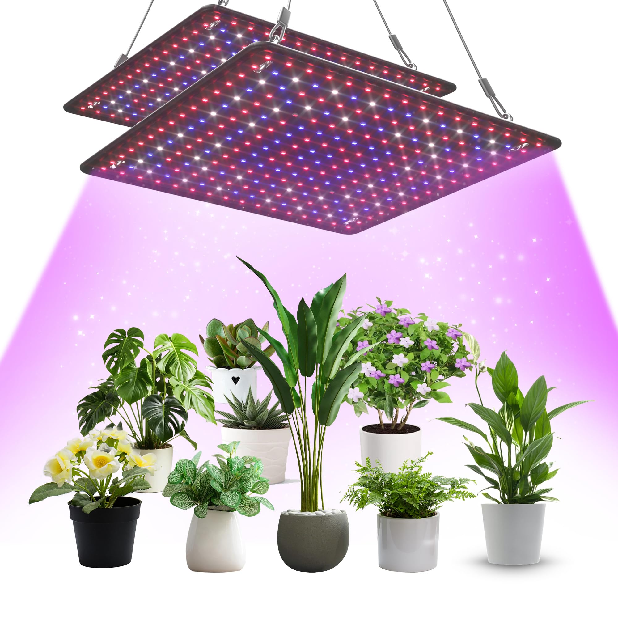 Uallhome LED Grow Light Panel 200W for indoor plants