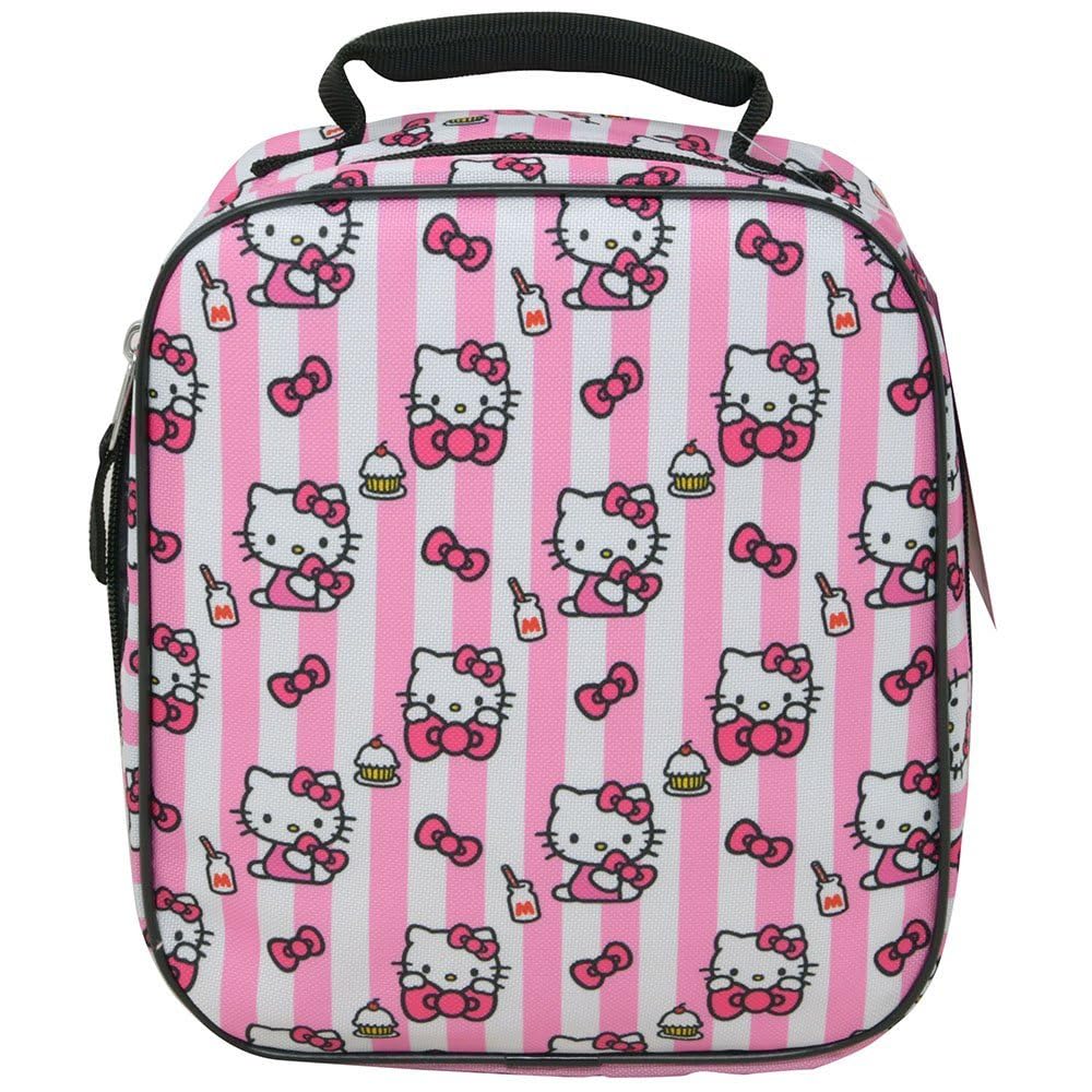 Hello Kitty Milk Bows and Cupcakes Lunch Bag by U.P.D., Inc. front view