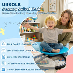 UIIKOLB Spinning Chair Ages 3 plus packaging and design