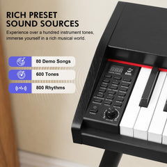 Triple pedal setup included with UISCOM digital piano