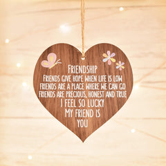 UK made wooden heart plaque with hand drawn accents