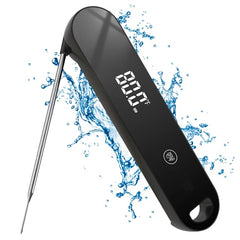 Ultra fast meat thermometer with rotating display