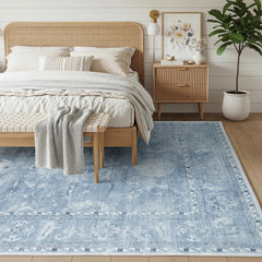 Ultra soft faux wool 5x7 rug close view image