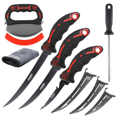Ulu and Fillet Knife Set with multiple blade sizes