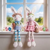 unanscre Easter Bunny Plush Decorations 2PCS on shelf