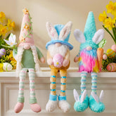 unanscre Easter Gnomes Plush Decorations 3pcs shelf display