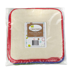 Unbleached natural cotton flannel wipe texture close up