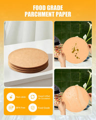 Unbleached non-stick parchment paper for cooking