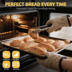 Unbleached parchment sheets pack 200 for oven baking