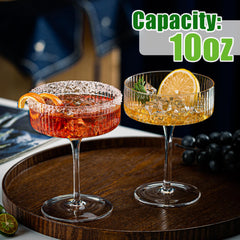 unbreakable ribbed acrylic coupe glass