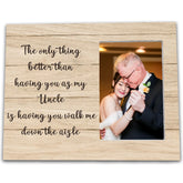 Uncle of The Bride Gift Picture Frame 8x10 size for 4x6 photo display