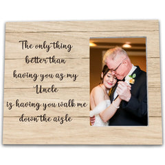 Uncle of The Bride Gift Picture Frame 8x10 size for 4x6 photo display
