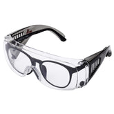 UNCO safety goggles over glasses product image showing over-glasses fit