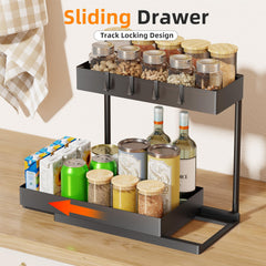 Two large sizes and one medium size under sink storage