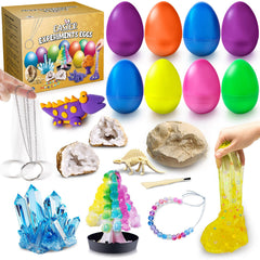 UNGLINGA 8 Experiments Eggs Easter Basket Stuffer Science Kit for Kids pack of 8 eggs