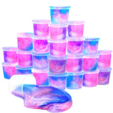 24 pack Unicorn Galaxy Slime packaging with soft slime