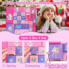 Unicorn kit gifts for girls countdown calendar arrangement