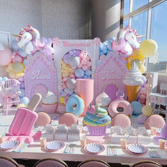 Unicorn party decorations for princess themed events