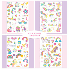 large size unicorn rainbow tattoo designs 21cm by 15cm