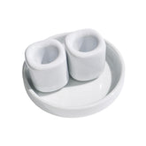 Unity Candle Holders and Vase Set white porcelain three-piece wedding display