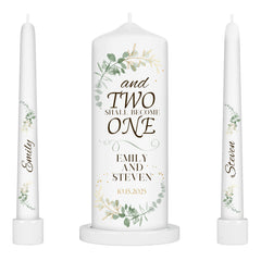 Unity Candles for Wedding set with 3x9 pillar and two 10 inch taper candles