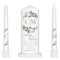 unity candles wedding set pillar 3x9 inches