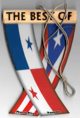 Unity Flagz Puerto Rico and Panama rearview mirror banner flags