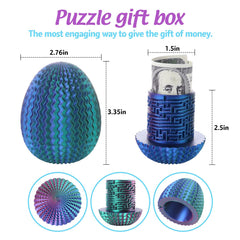 UNORGEE egg shaped cash maze puzzle box compact gift packaging angle view