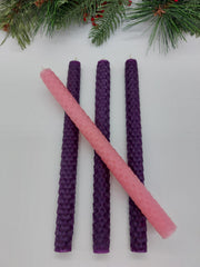 Three purple and one pink advent candle