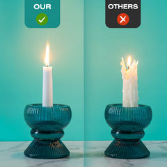 Unscented taper candle with 100% cotton wick